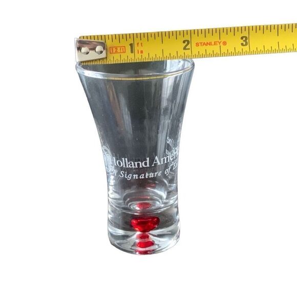 Pre Owned Holland America Line Cruise Ship Souvenir Red Bubble Shot Glass - Picture 11 of 12